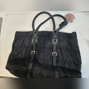 Prada Black Nylon Tessuto Gaufré Travel Bag